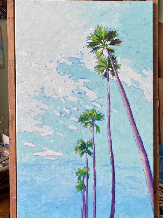 Vanilla sky with palms 32-20in