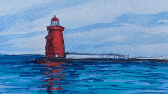 The little red lighthouse- Poolbeg lighthouse, Dublin