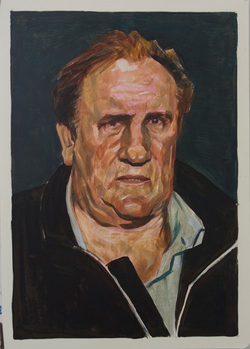 modern portrait of a great french actor: Gerard Depardieu by Olivier Payeur