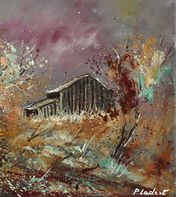 Old barn in autumn