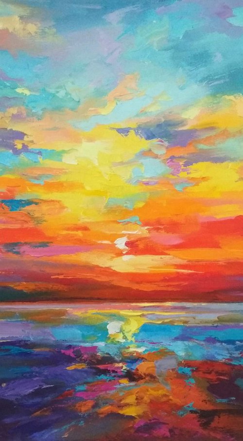 Abstract morning seascape by Andrej  Ostapchuk