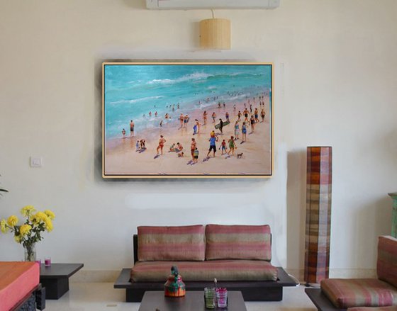 Summertime beach 40x28 in