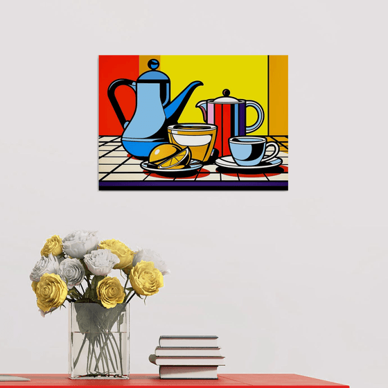 Still life with coffee and tea