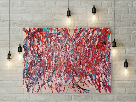 Fury, ABSTRACT - Pollock-inspired, Deeply Textured, Tactile, Abstract