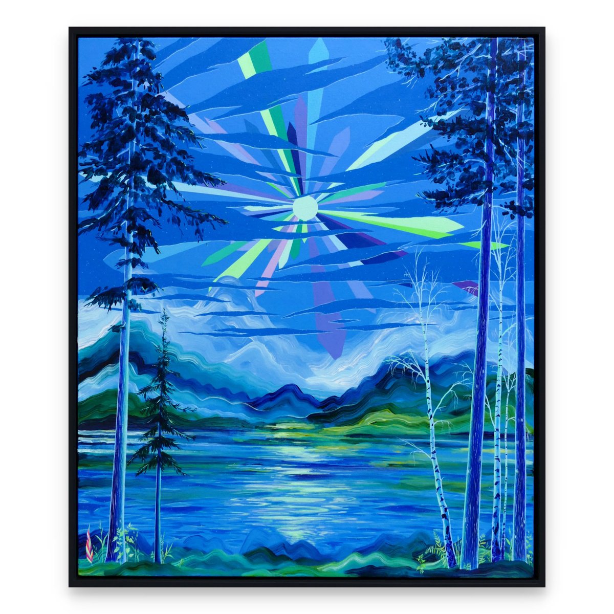 Expressive Landscape Acrylic Painting By Alanna Eakin, 31 X 37, Five More Minutes, Original Artwork