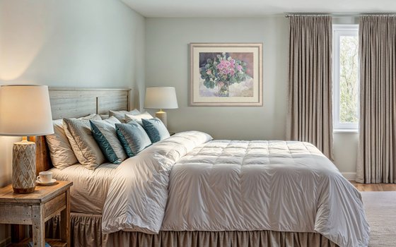 Delicate bouquet in a glass vase