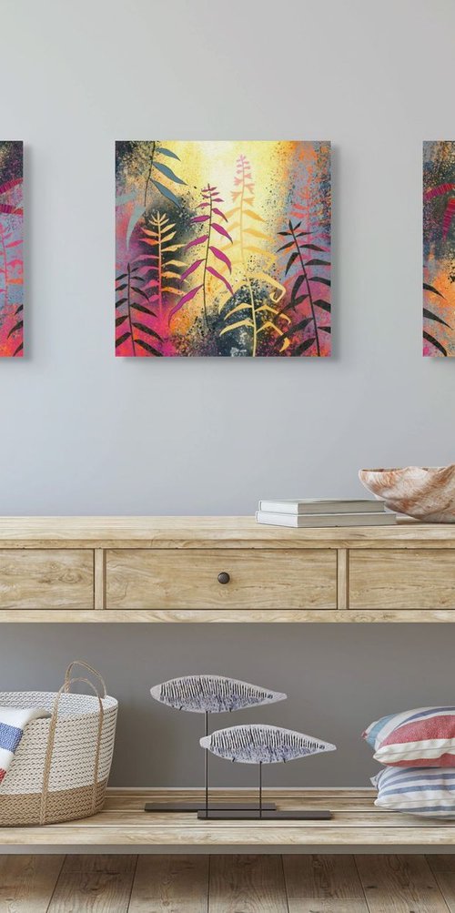 Syncopation - triptych by Rebecca Vincent