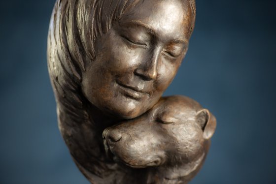 Portrait of Dog and Woman BR