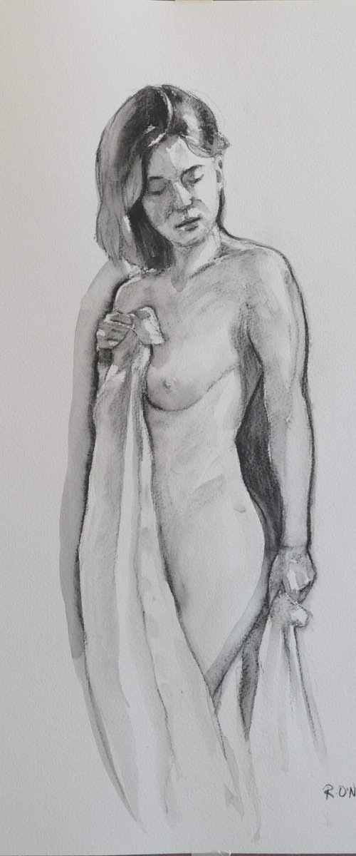 Draped female nude by Rory O’Neill