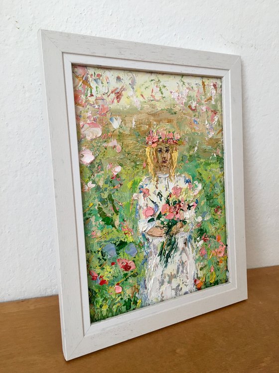 Girl with flowers
