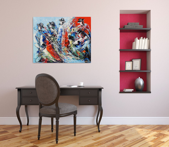 Jazz Band on Canvas