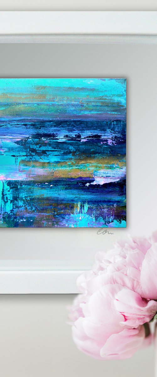 Framed ready to hang original abstract - abstract landscape #1 by Carolynne Coulson