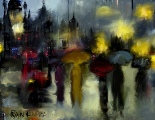 Oxford Circus In The Rain by Ryan  Louder
