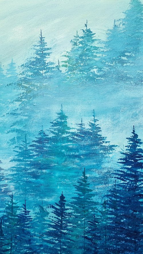 Whinlatter in the mist, The Lake District by Sam Martin