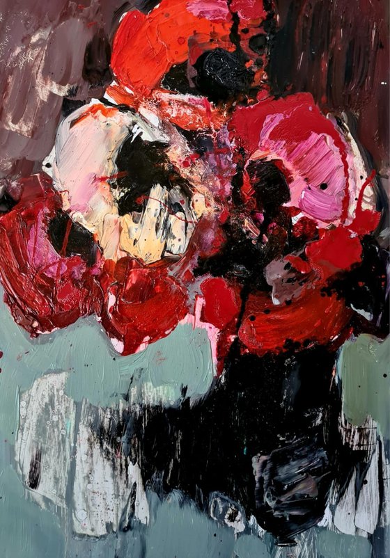Flowers in Crimson