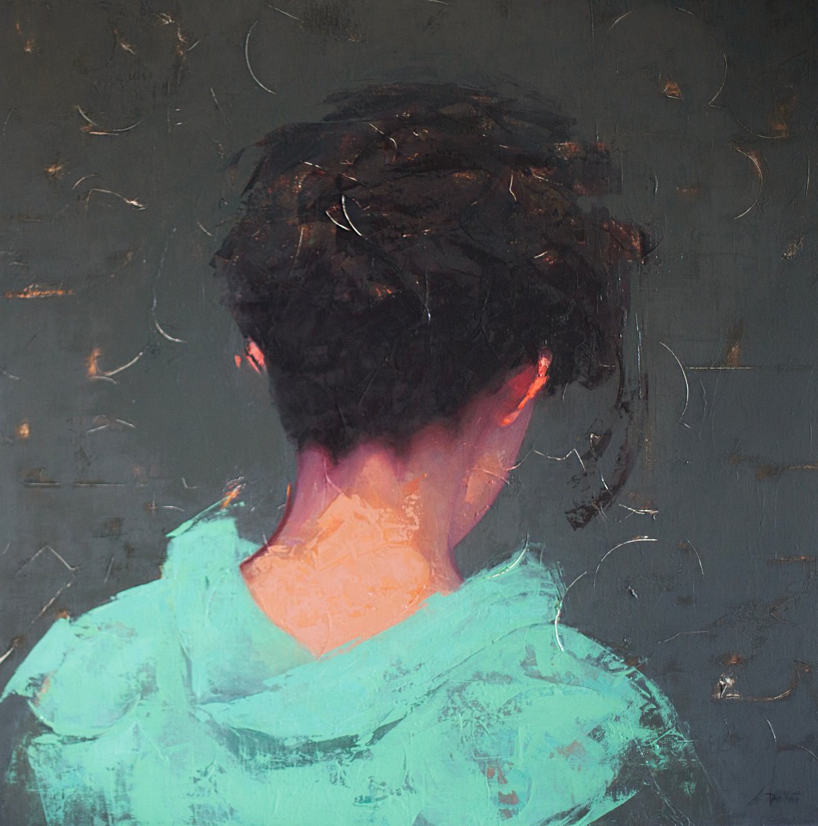 Expressive Oil Painting , Study For Geisha By Tomasa Martin, 31 X 31, Artwork For Sale On Artfinder