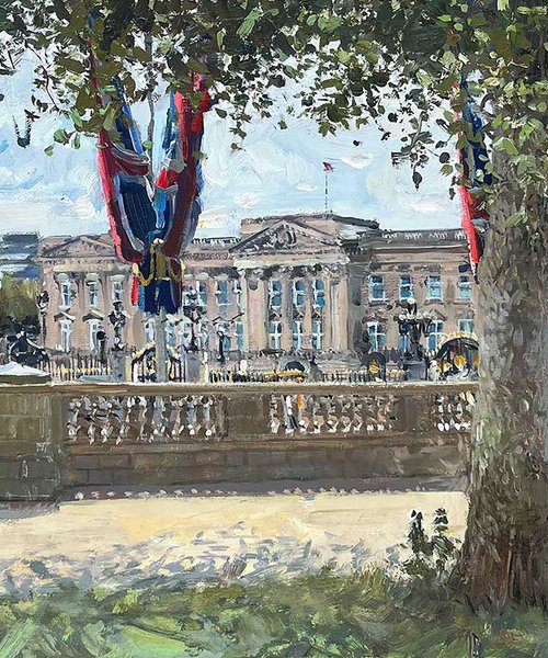 Buckingham Palace from Green Park by Nicholas Grove