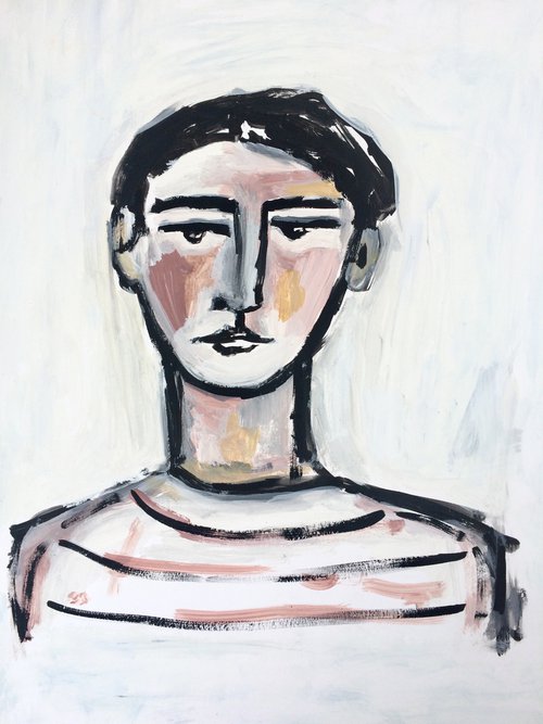 Portrait on a young man. by Ilaria Dessí