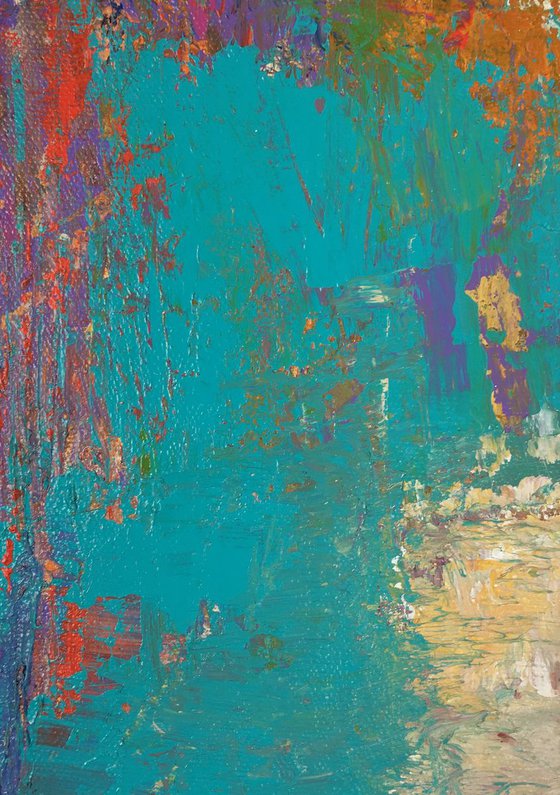 Turquoise Texture bright colors modern abstract