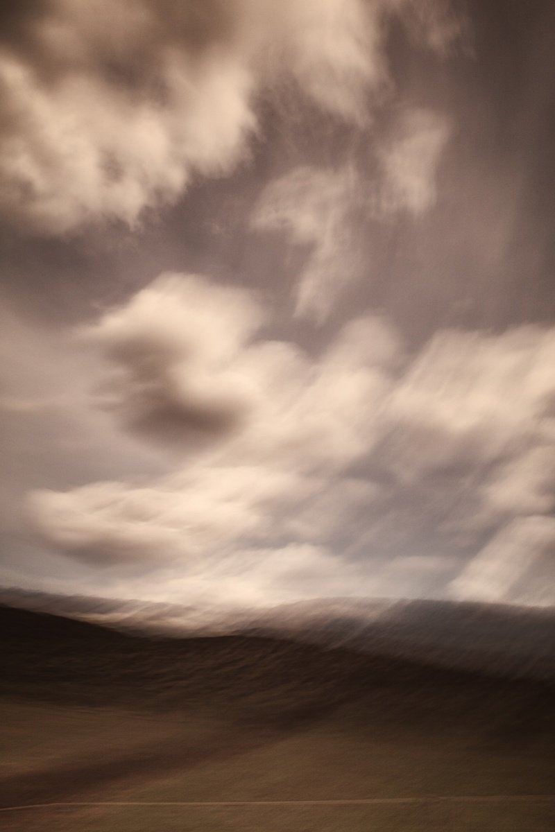 Impressionistic Landscape Photograph By Karim Carella, 31 X 45", Rural Maremma Cloud Study 4, Original Artwork