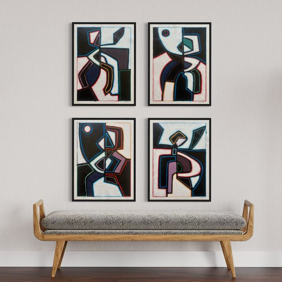 Dancing in Sync (Set of 4)