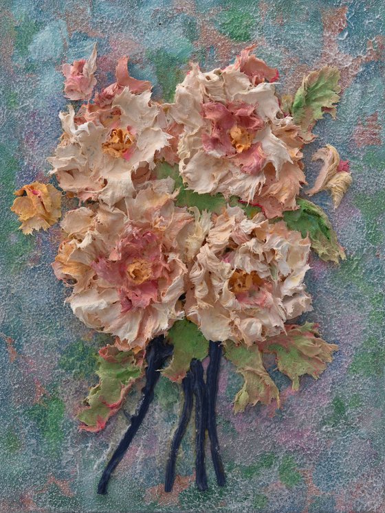 Pastel Bloom Textured Art