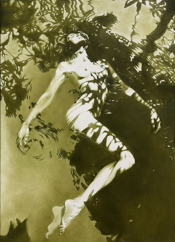 Forest Nymph's Revelation - Water Nude