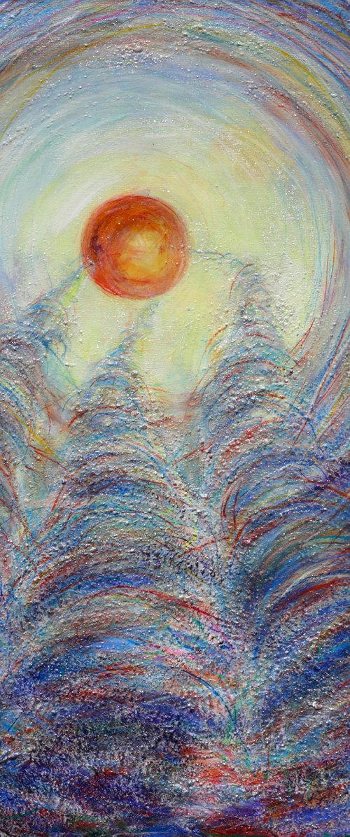 Toward The Light - Orange by Elizabeth Schurman