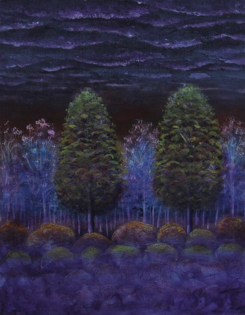 Violet Night by Serguei Borodouline
