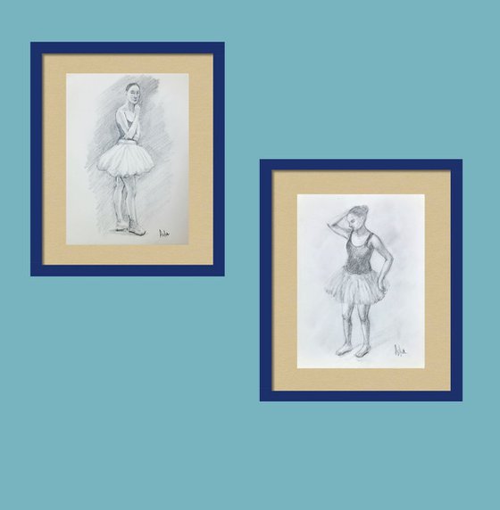 Set of Contemplating Ballerinas 6 and 9