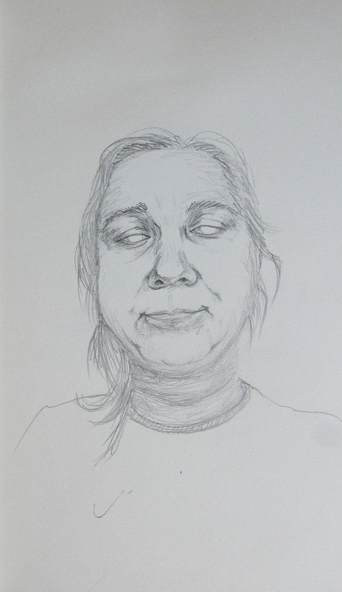 Face sketch July 12 by Karina Danylchuk