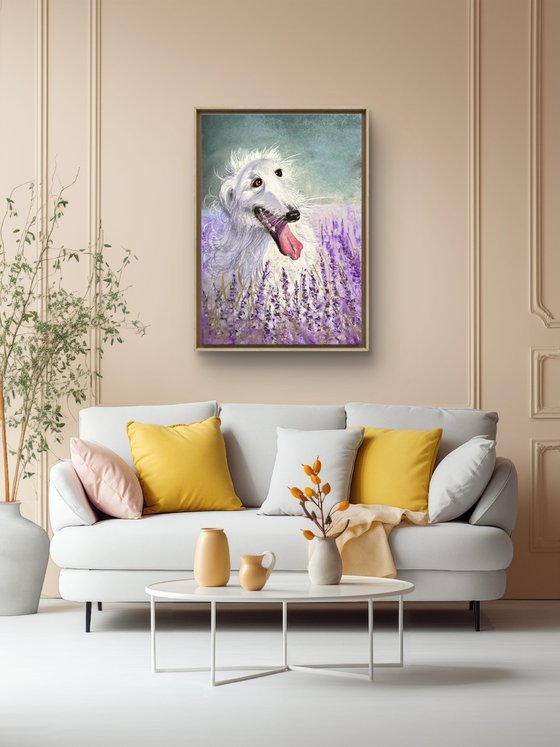 Dog Portrait Lavanda Field