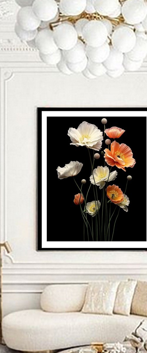 Poppies 7 Botanical Print by MICHAEL FILONOW