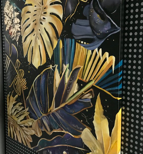 Space jungle original artwork.