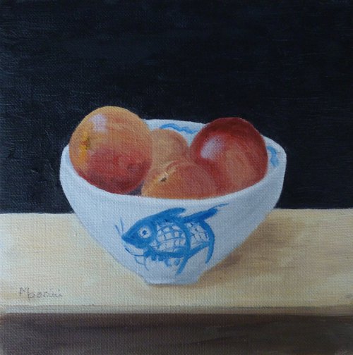 Bowl with Nectarines by Maddalena Pacini