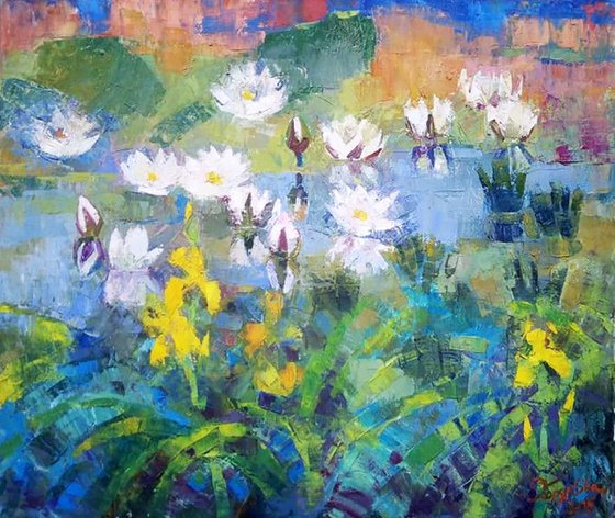 LILIES AND IRISES