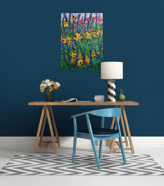 Flower Festival I /  ORIGINAL ACRYLIC PAINTING