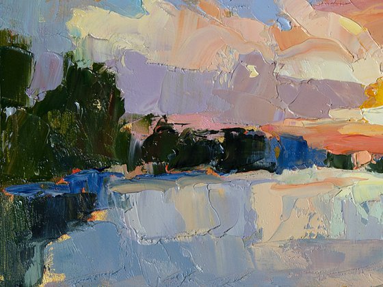 Marshmallow Sky Painting