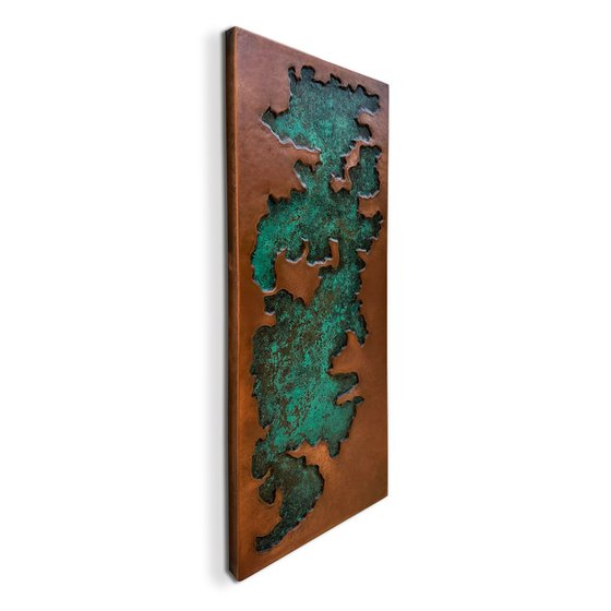 "Strata" Copper Wall Sculpture