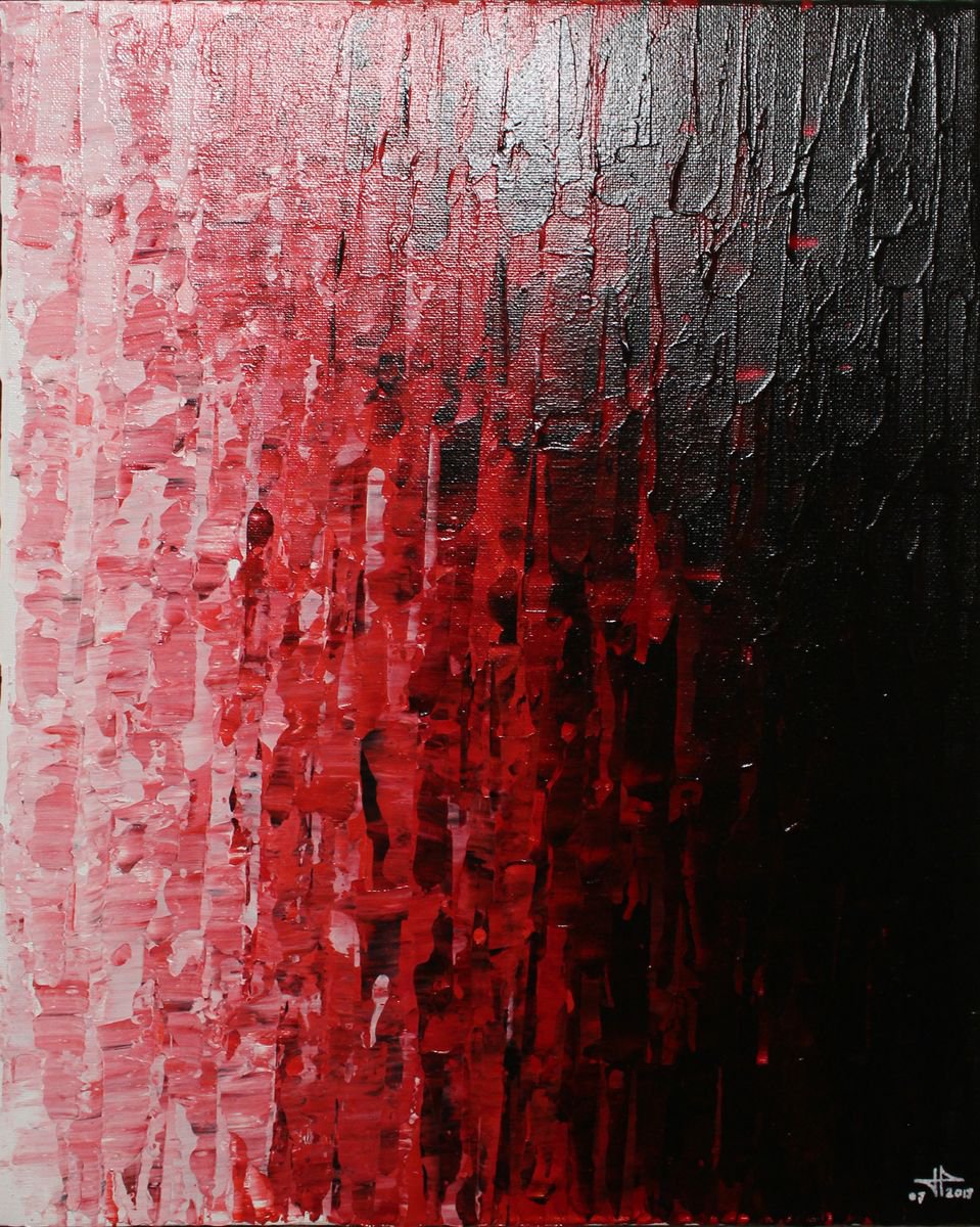 Red fade Acrylic painting by Jonathan Pradillon Artfinder