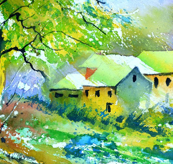 Misty wood  watercolor