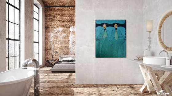 My Red — Twin Figures in Diamond Green