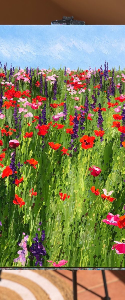 Poppies meadow lullaby by Ulyana Korol