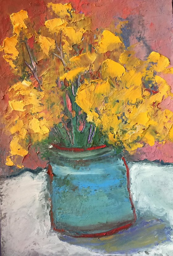 Still life Bouquet OF Yellow Flowers