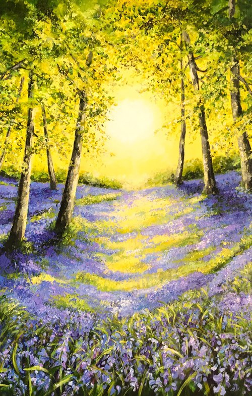 Out of the Blue -XL  landscape painting by Colette Baumback
