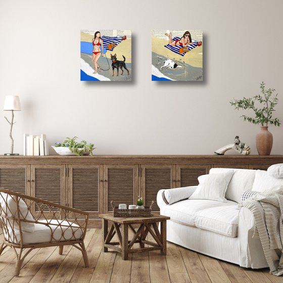 Dog Days The Beach Dig 2 30cm x 30cm