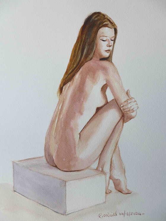 Seated female nude