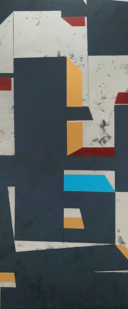 Mason - Large geometric abstract artwork by Nick Molloy
