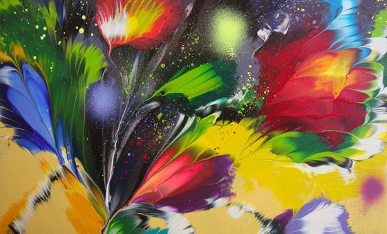 "Festive Bouquet" Abstract Painting 60 x 80cm