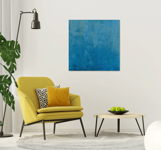 Blue Flow - Modern Abstract Expressionist Seascape